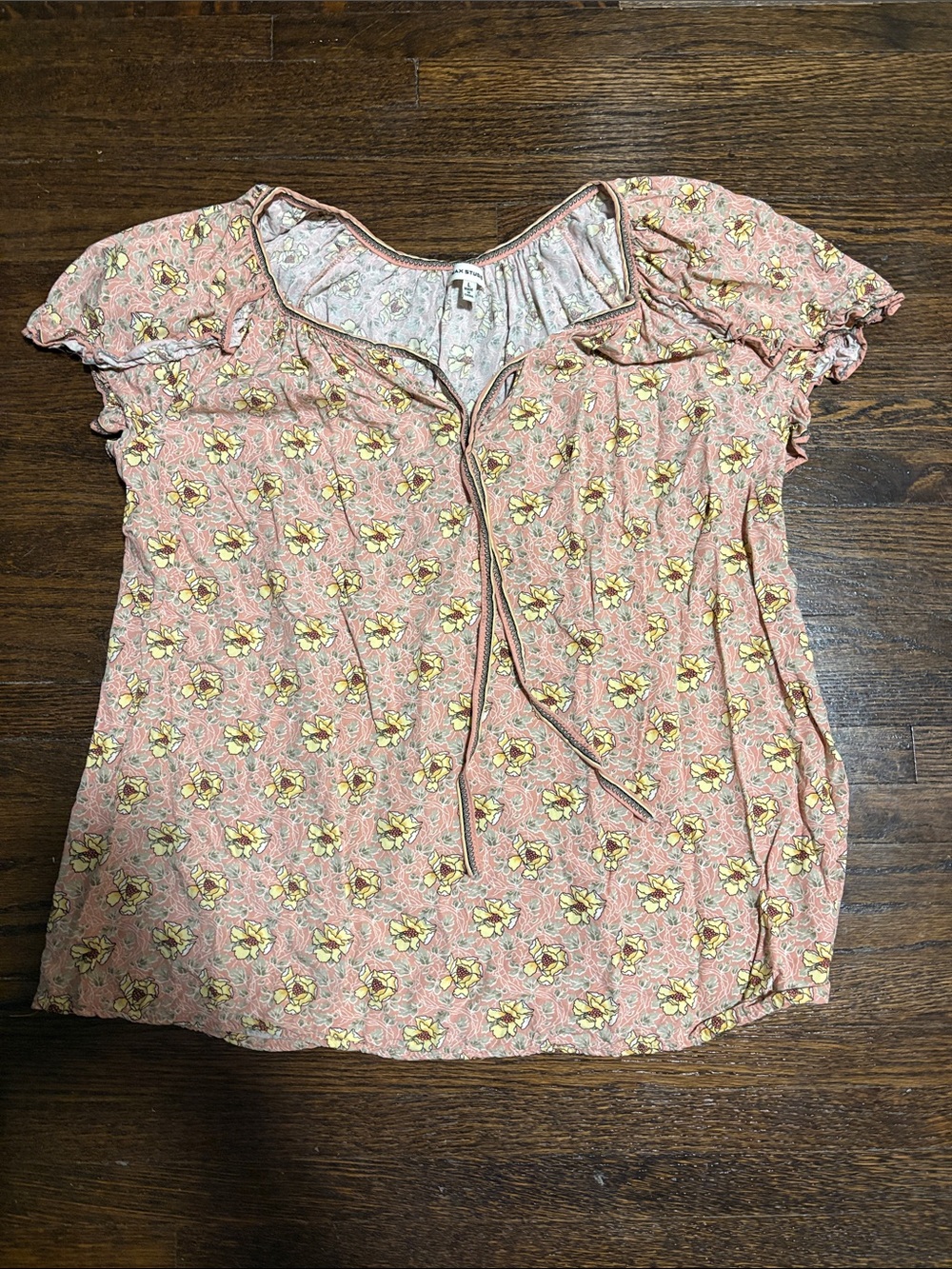 Max Studio Floral Short Sleeve Top